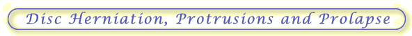  Disc Herniation, Protrusions and Prolapse